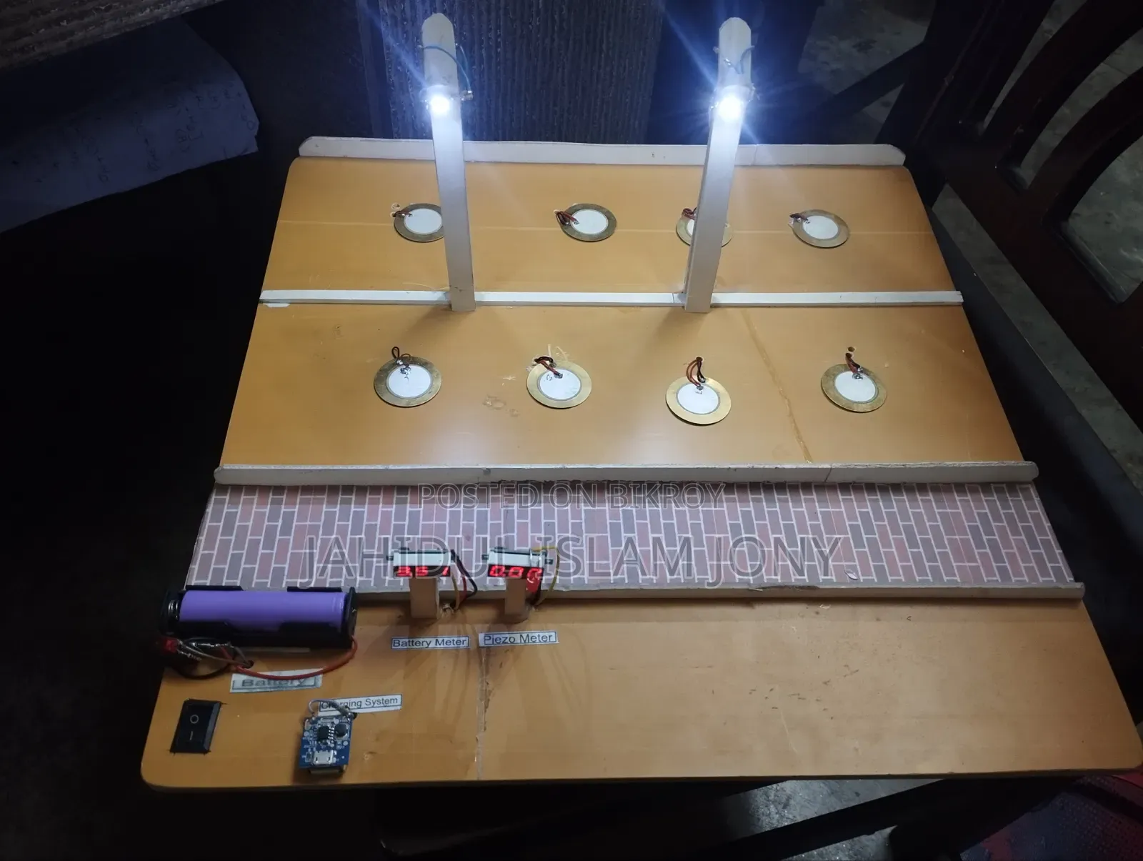 Footstep Power Genaration Project Using Peizo With Book File