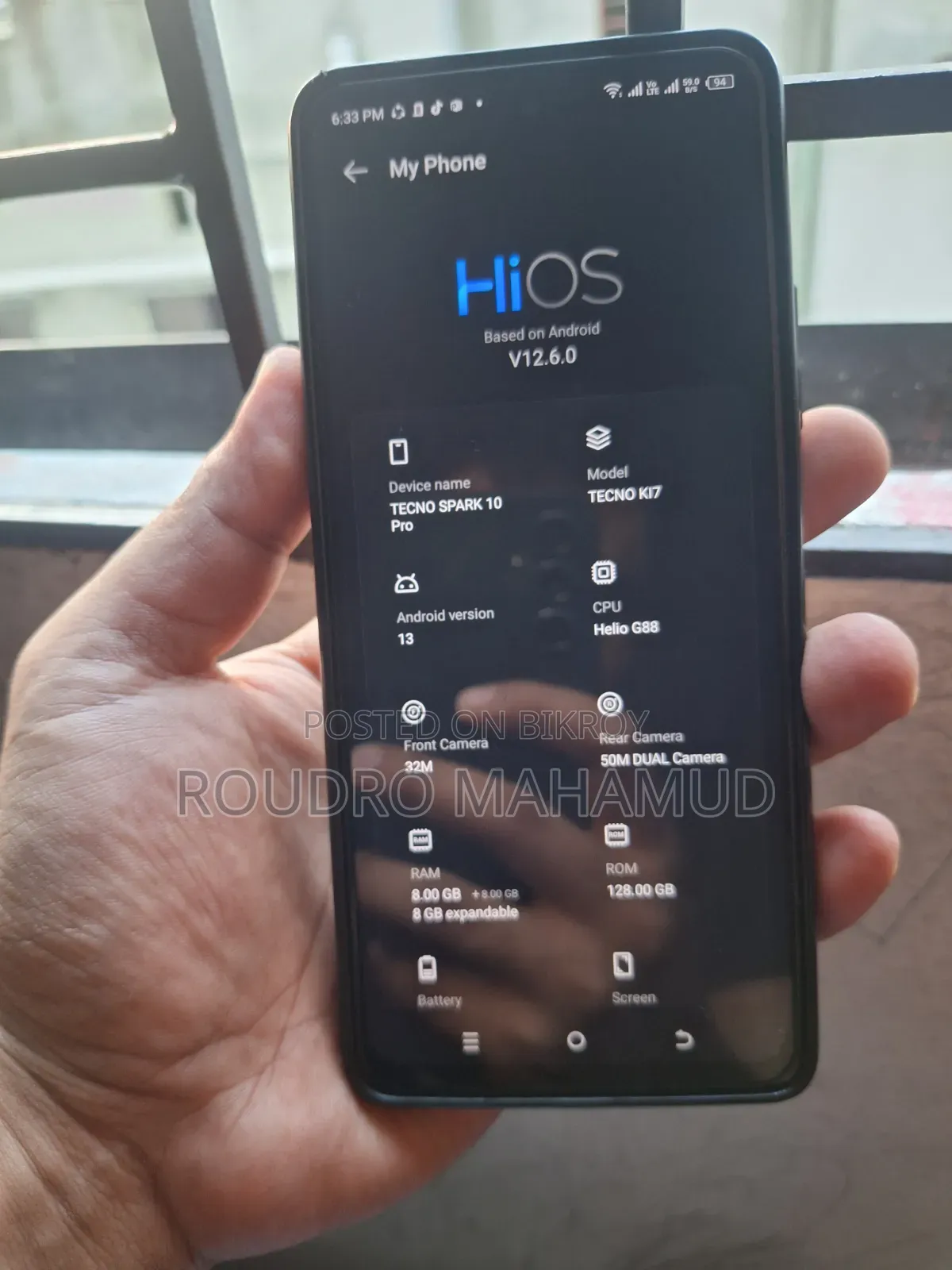 টেকনো স্পার্ক ১০ প্রো ১২৮ জিবি হোয়াইট
