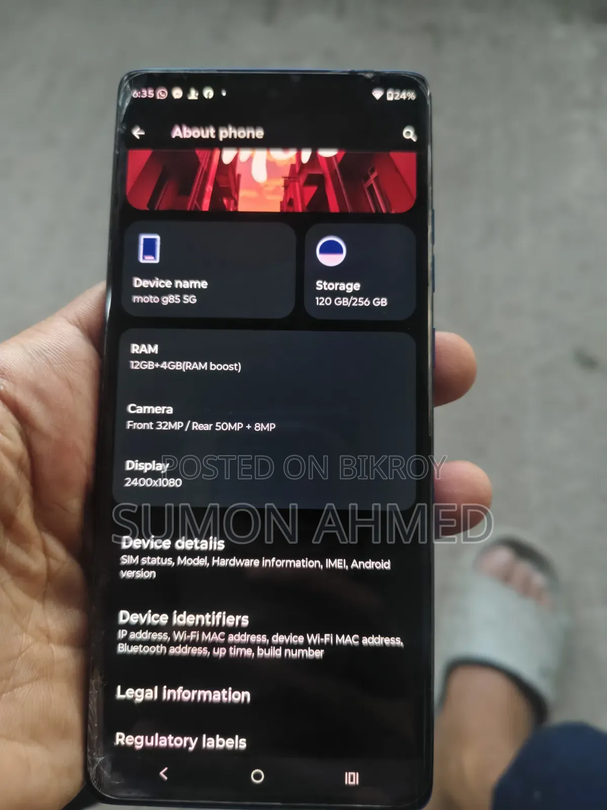 Motorola Moto G85 256 GB Blue
