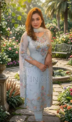 প্রিমিয়াম সাদা বাহার ফোর পিস পাকিস্তানি ডিজাইন ফোর পিস