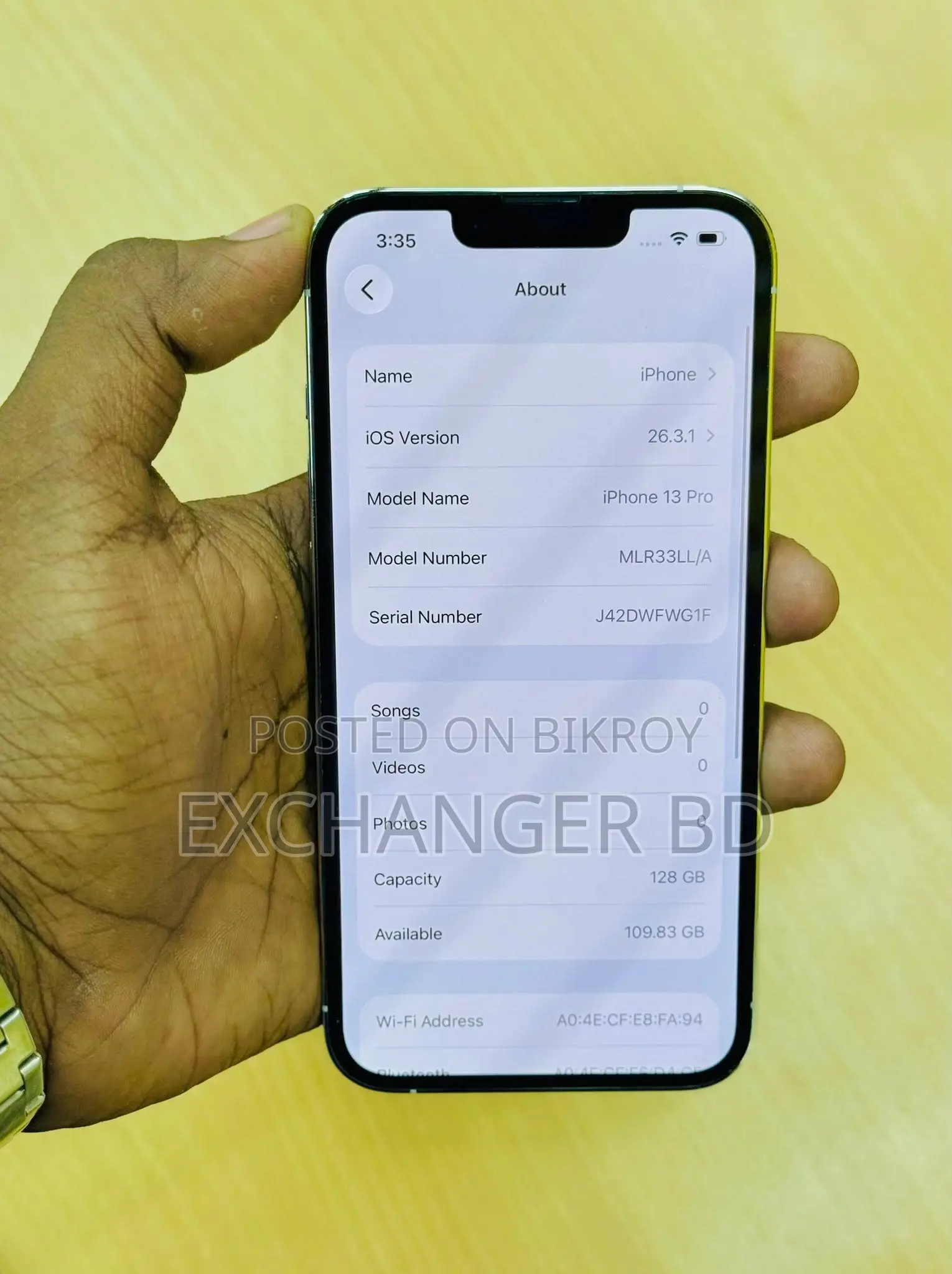 অ্যাপল আইফোন ১৩ প্রো ১২৮ জিবি গোল্ড