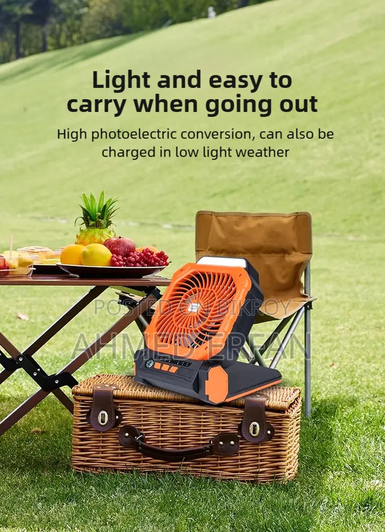 Solar Electric Fan + Light