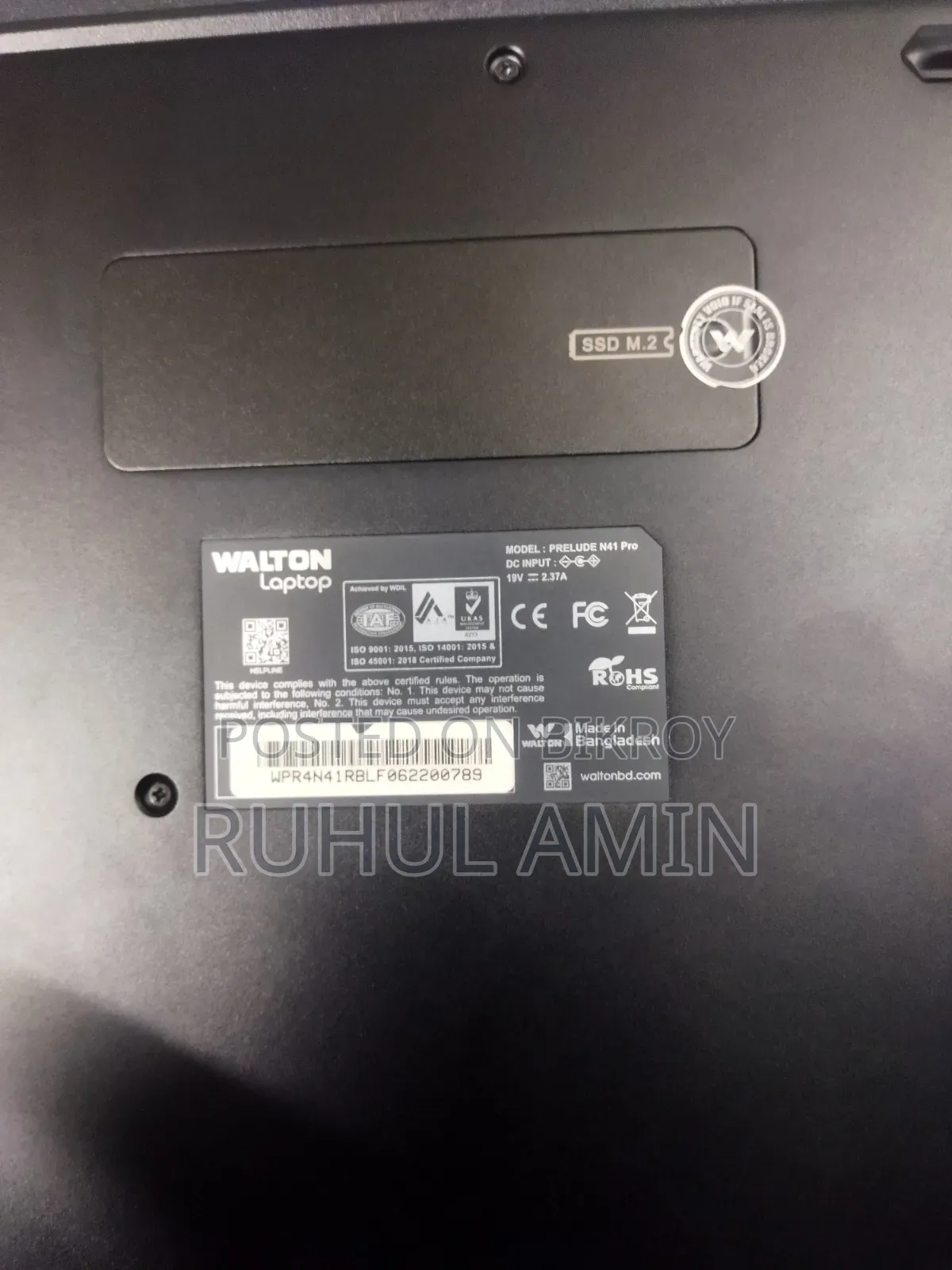 Laptop Wipro 8GB Intel Core i3 SSD 256GB