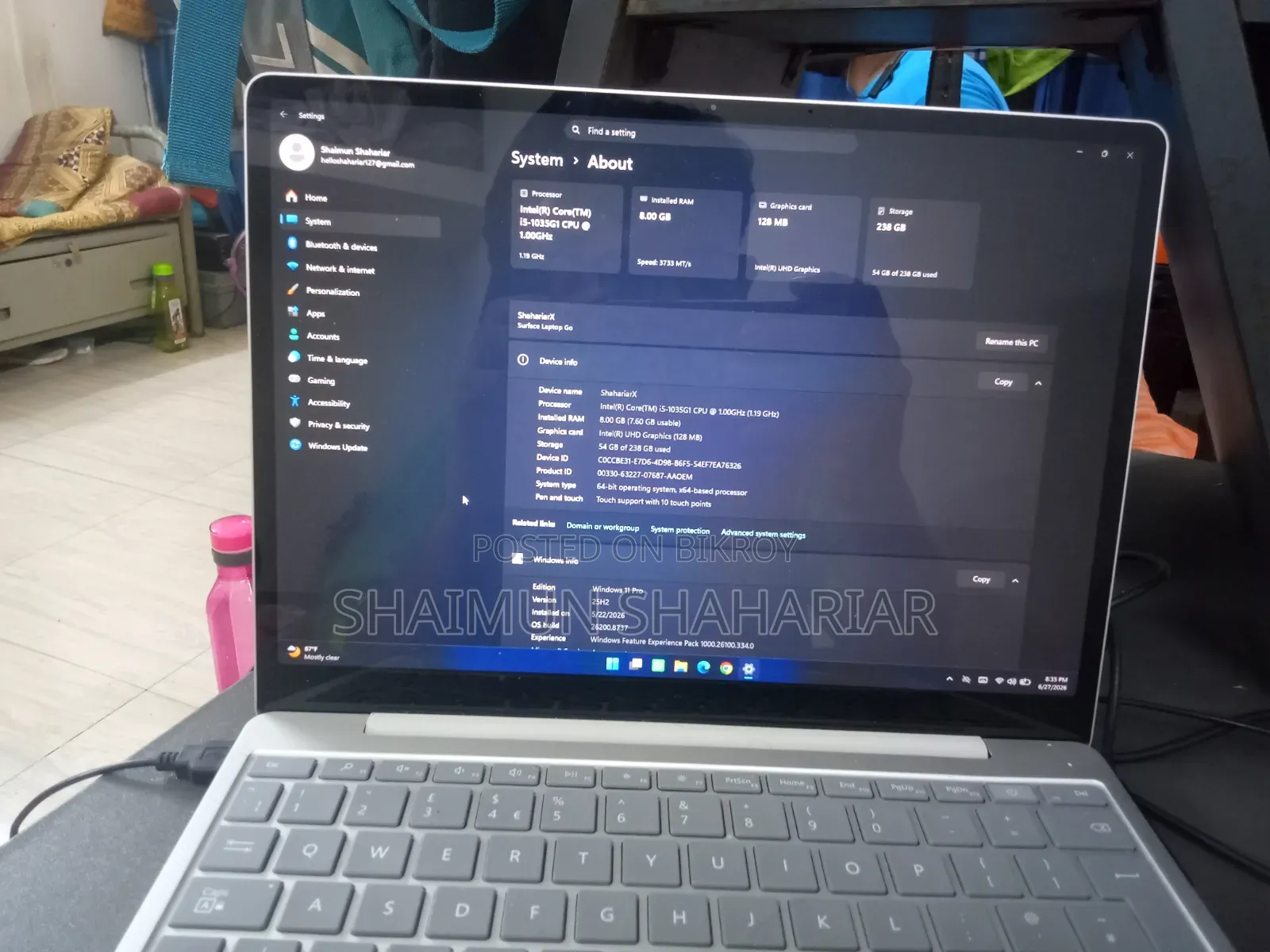 Laptop Microsoft Surface Go 4 8GB Intel Core Ultra 5 SSD 256GB