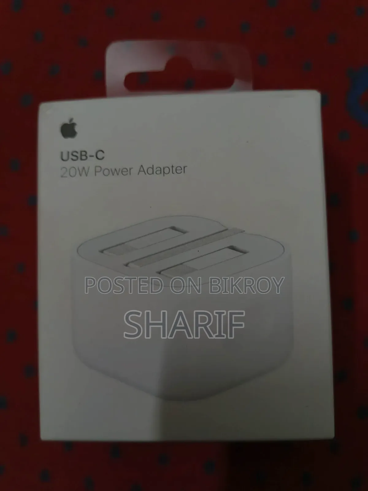 অ্যাপল চার্জার ২০ ওয়াট ৩ পিন