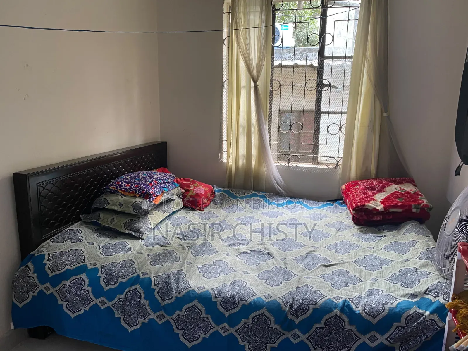 A beautiful black colored bed for sale. Very beautiful to look at.