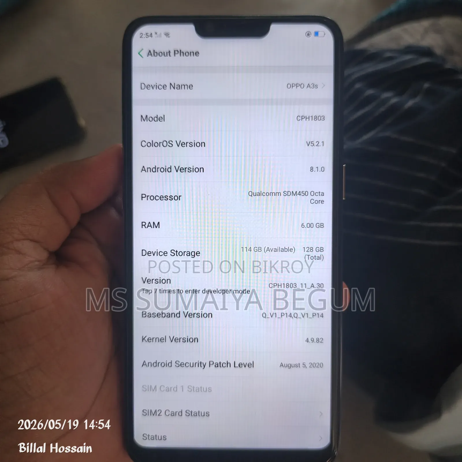 Oppo A3s 64 GB Gray