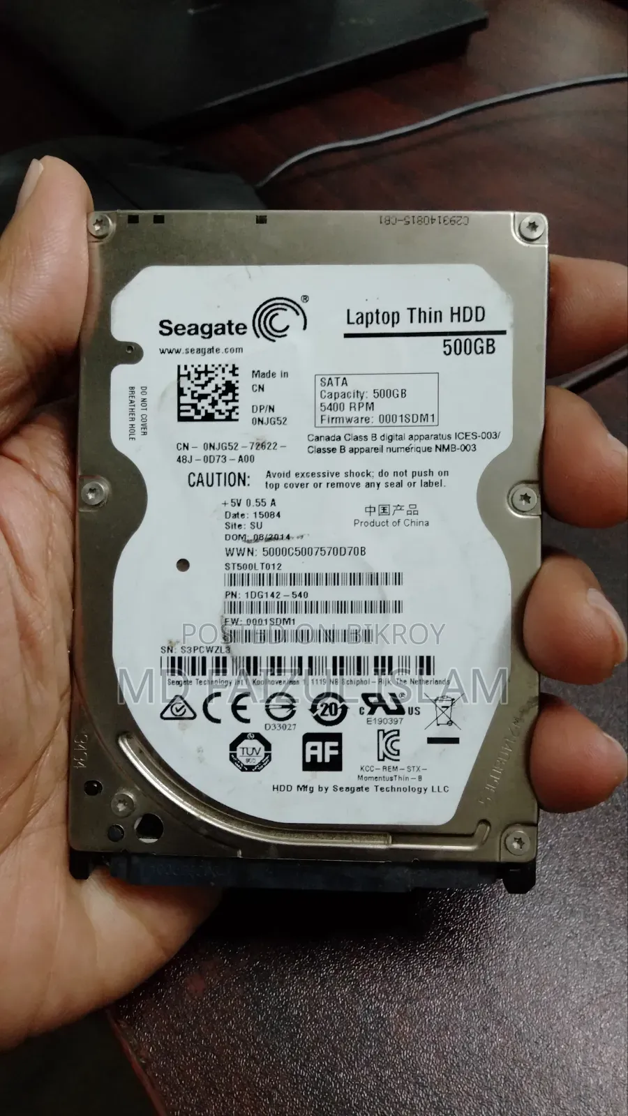 Seagate 500GB Laptop Hard Disk Drive (HDD)