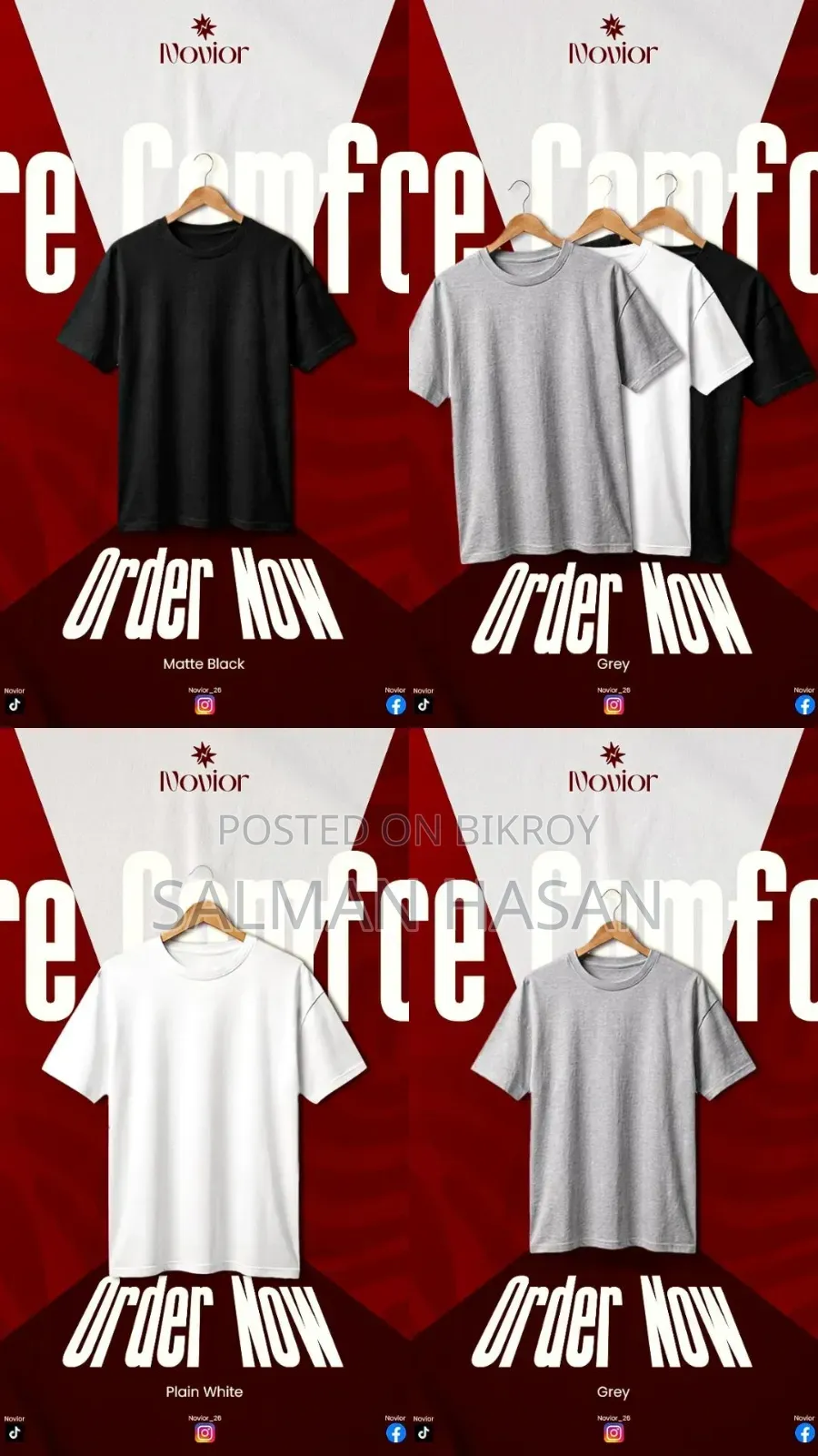 100% Cotton Premium Quality T-Shirt