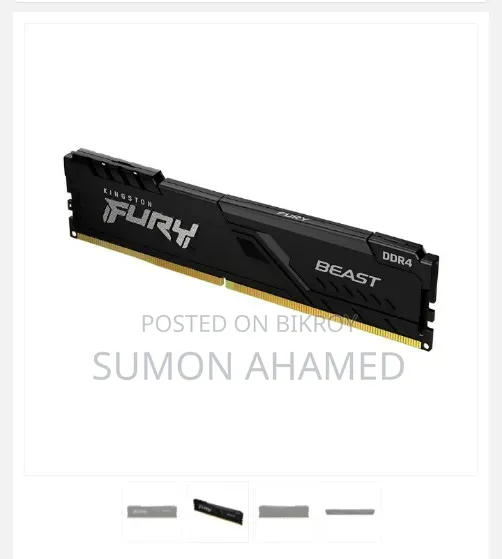 Kingston Fury Beast 8gb Ddr4 3200mhz Desktop Ram