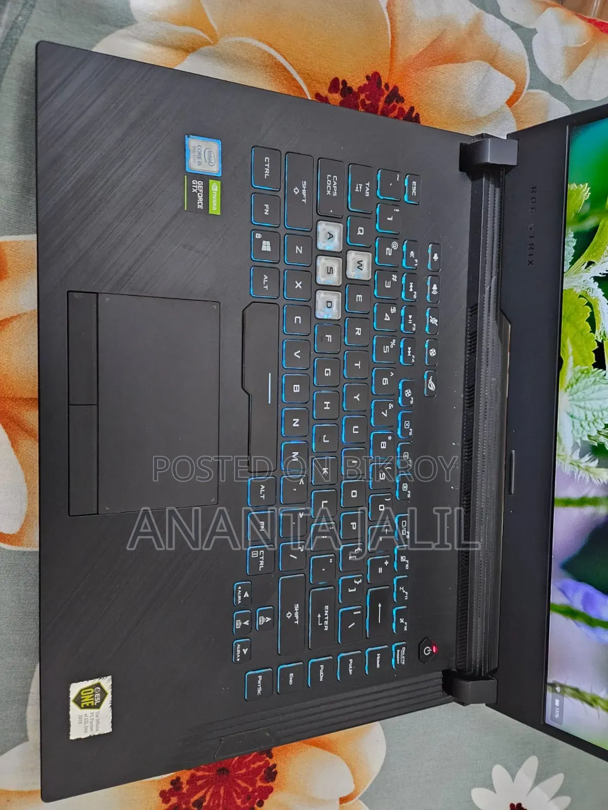 Laptop Asus ROG Strix G731G 16GB Intel Core I5 HDD+SSD 512GB