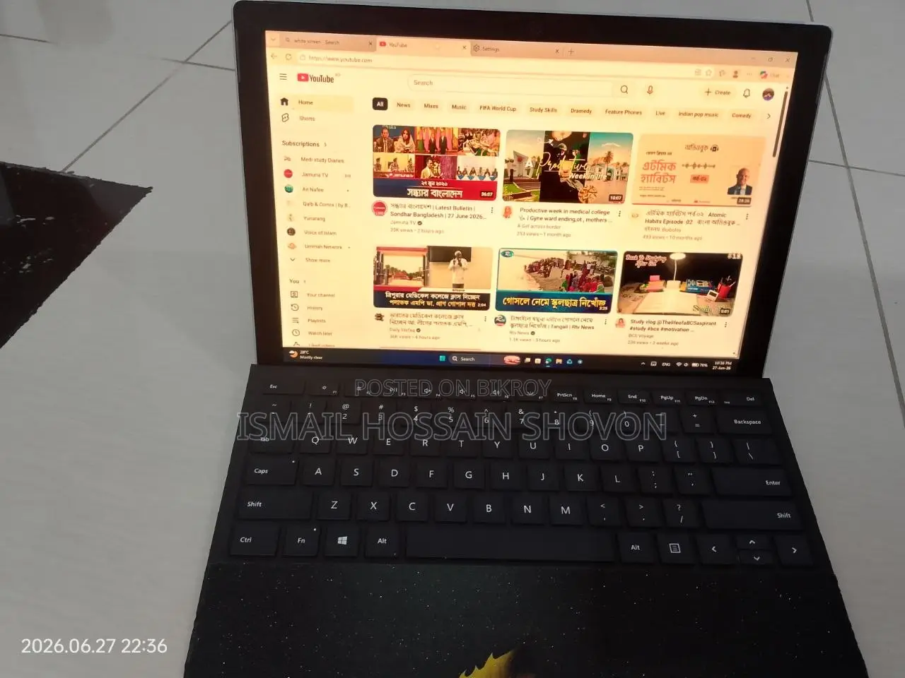 Laptop Microsoft Surface Pro 7 8GB Intel Core i5 SSD 256GB
