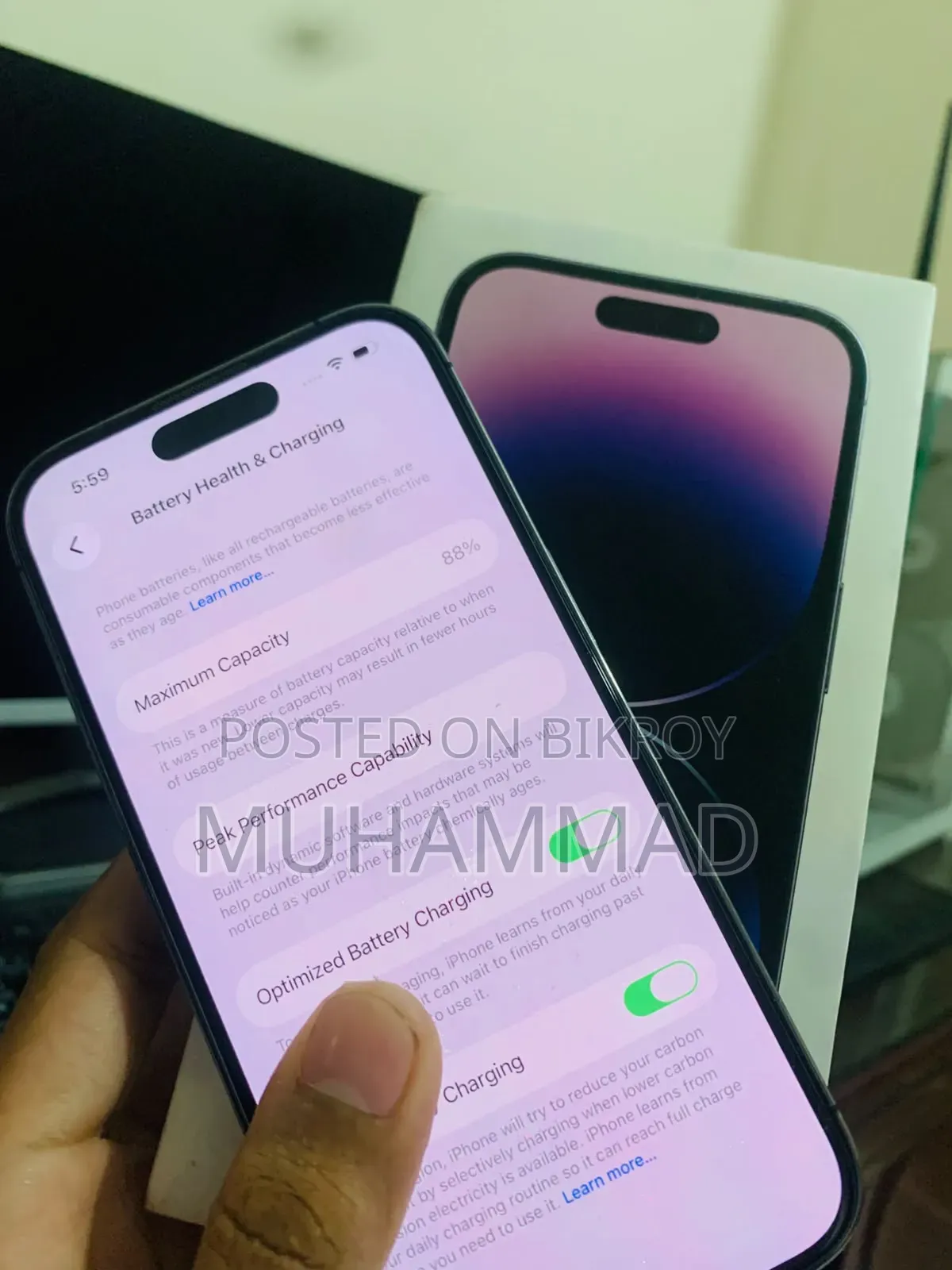 অ্যাপল আইফোন ১৪ প্রো ১২৮ জিবি পার্পল
