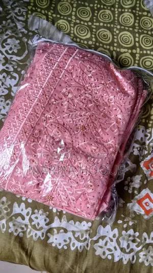 এক্সক্লুসিভ জর্জেট এমব্রয়ডারি থ্রি-পিস (বিক্রয় হবে) সেলাই ছাড়া