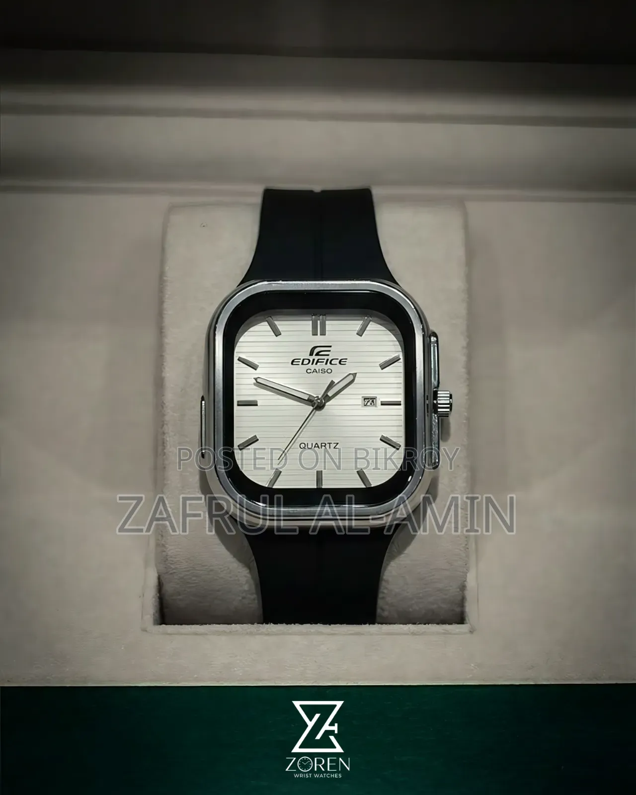 ⌚ Edifice White Square Edition Timeless Design.