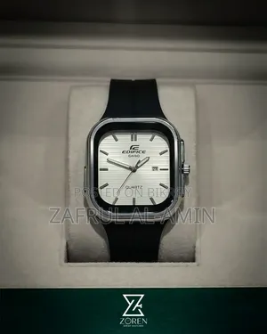 ⌚ Edifice White Square Edition  Timeless Design.