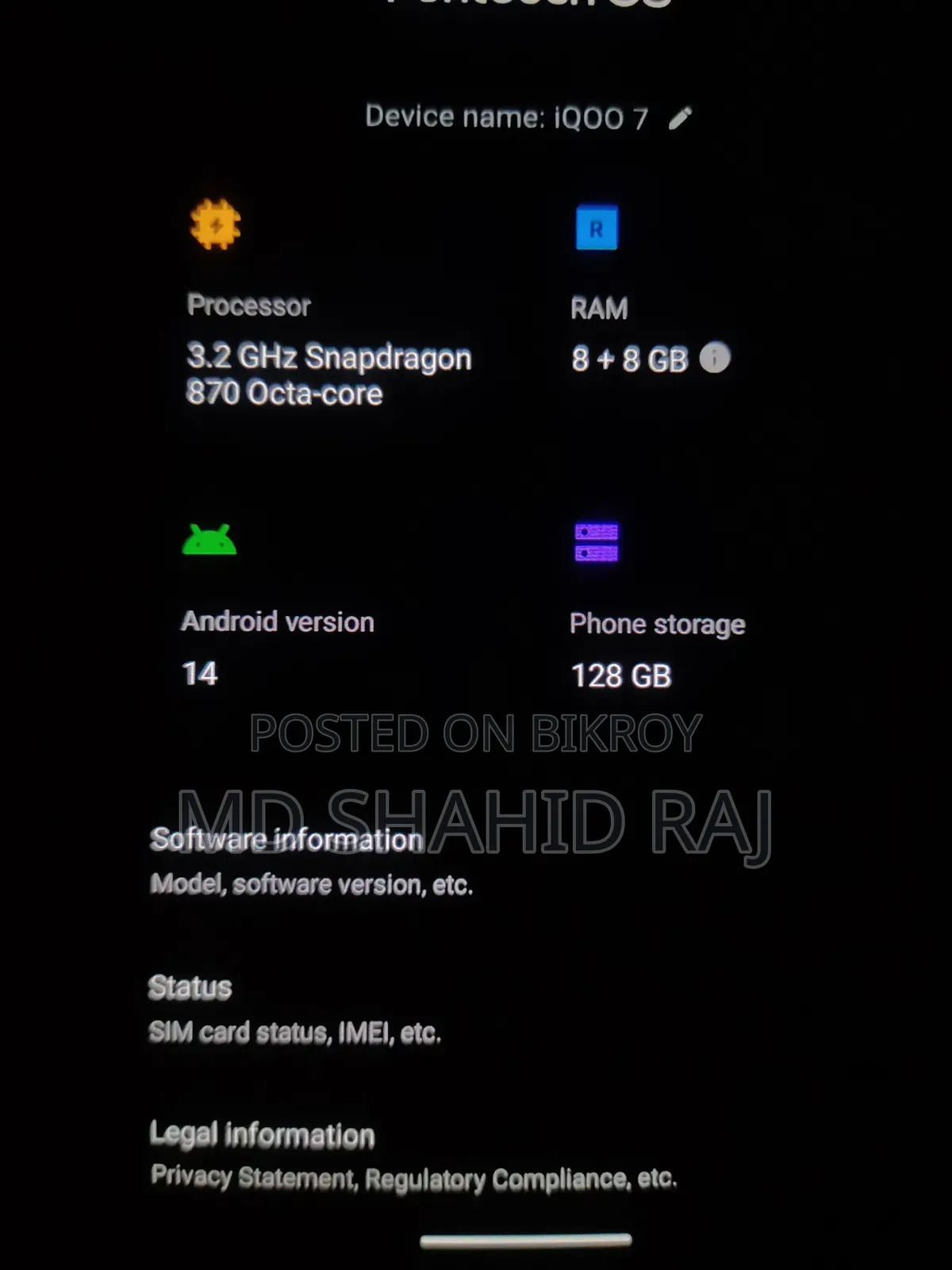 Vivo iQOO 7 128 GB Green