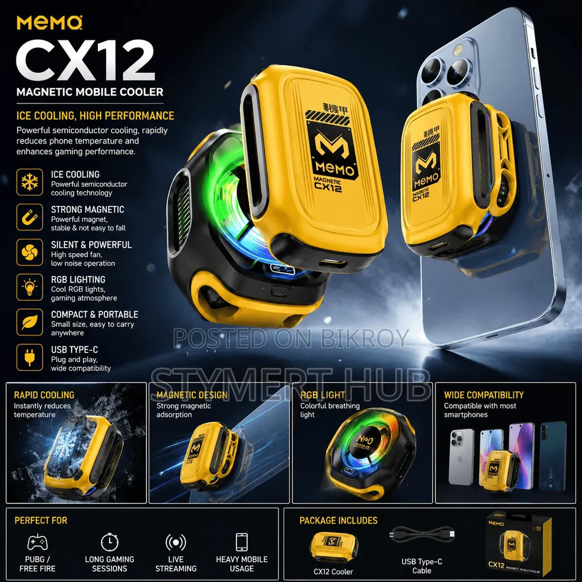 Cx12 Portable Mobile Cooling Fan