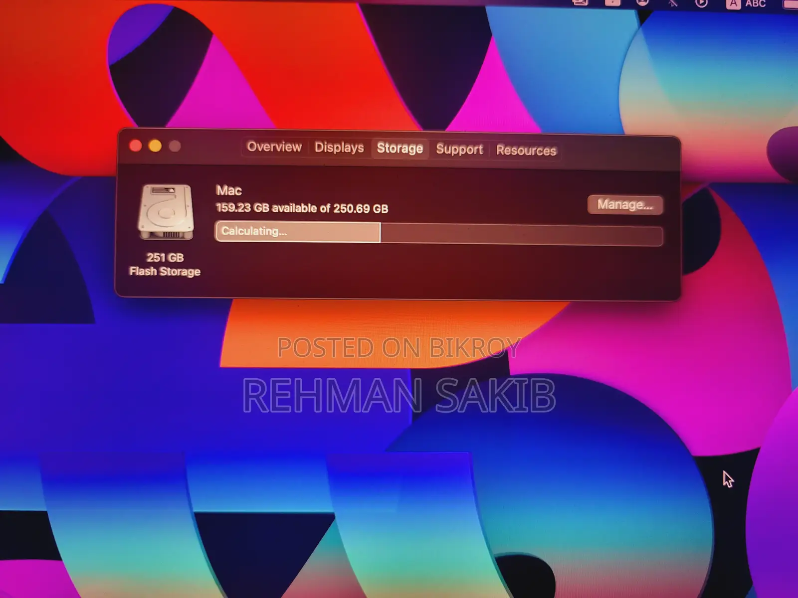 Laptop Apple MacBook 2016 8GB Intel Core I5 SSD 256GB