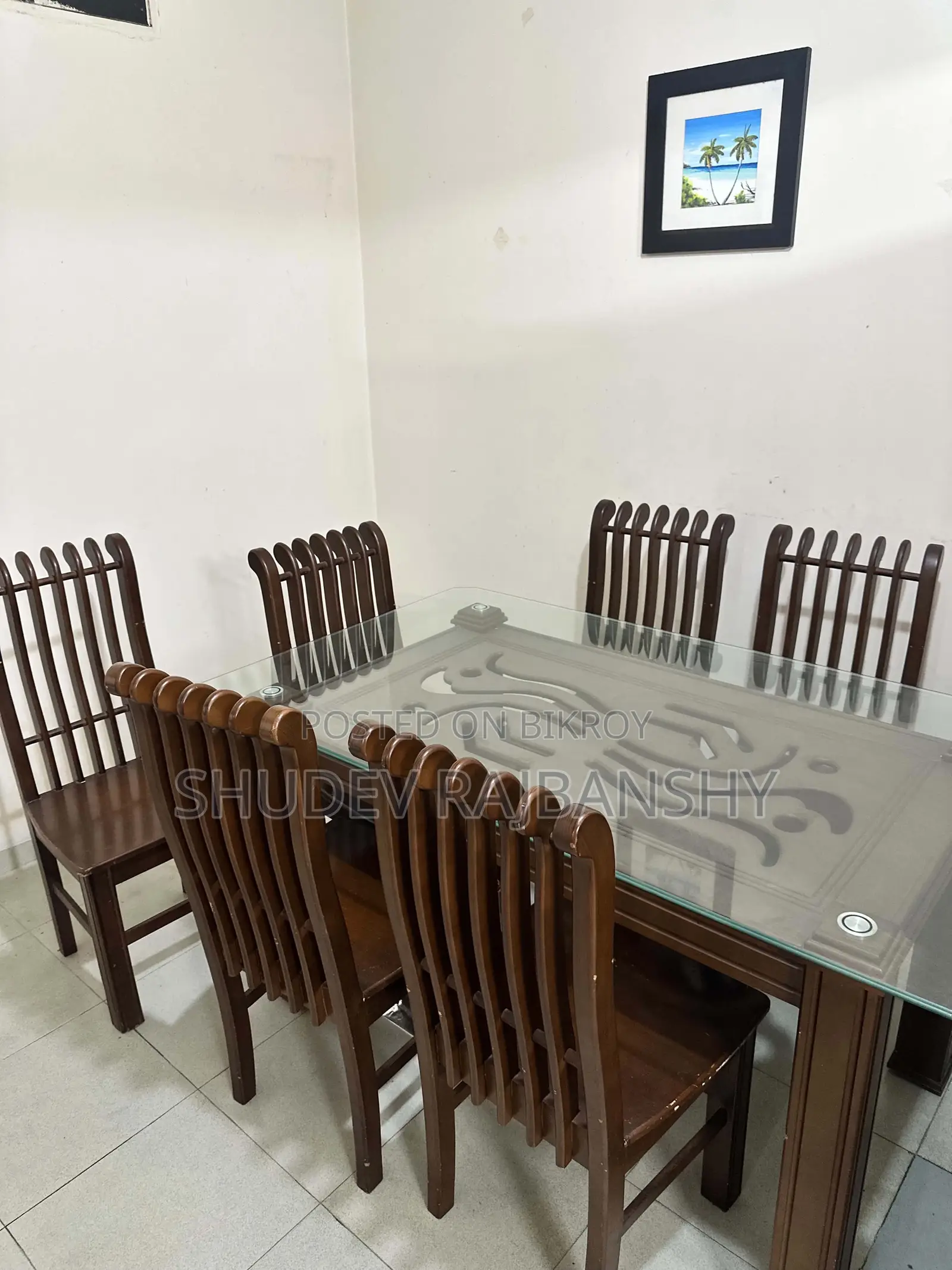 Dining Table 6 Chairs | Used | MDF | Dining Table 6 Seat