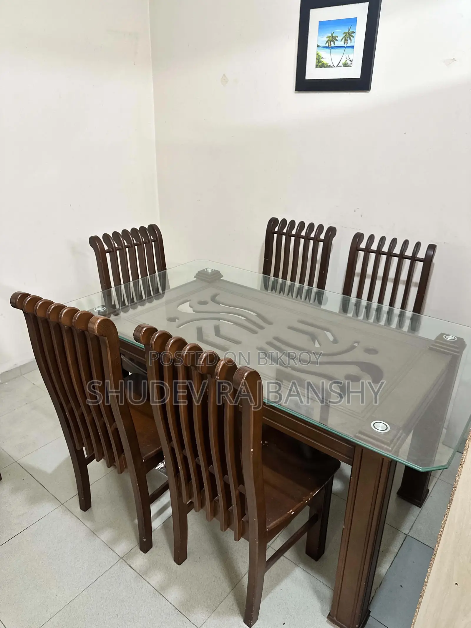 Dining Table 6 Chairs | Used | MDF | Dining Table 6 Seat