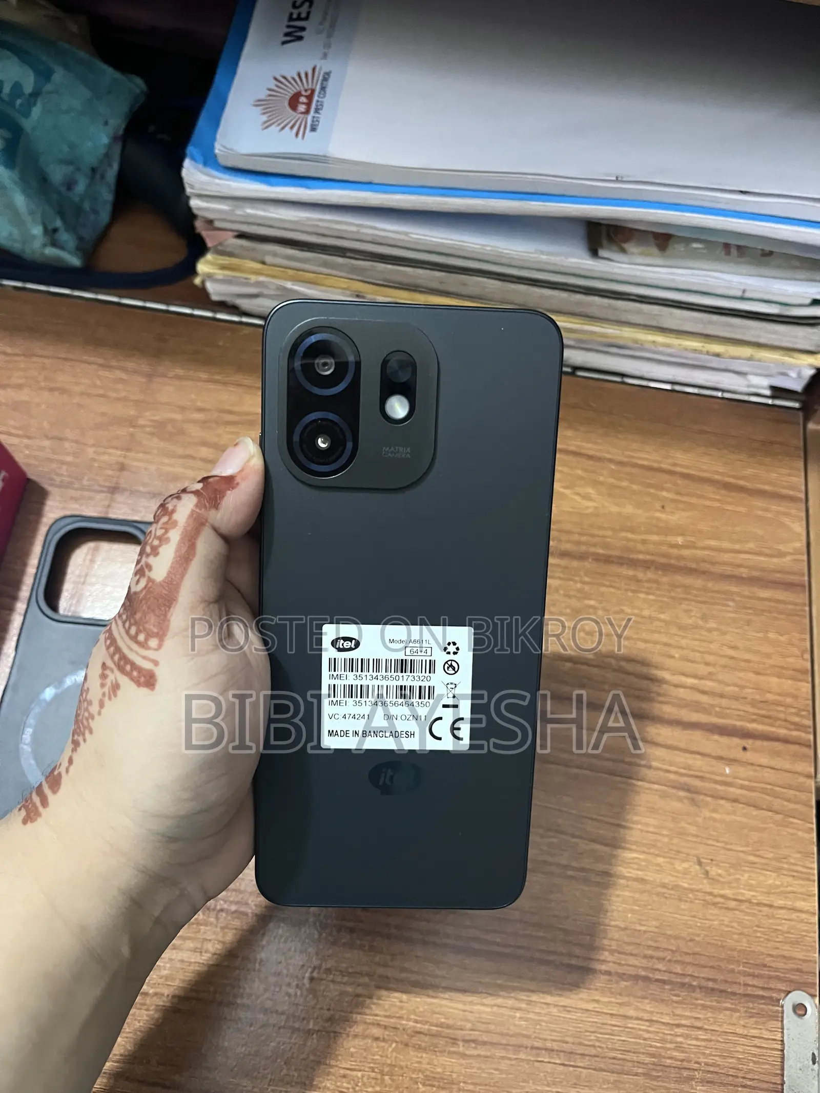New Itel A100C 64 GB Black