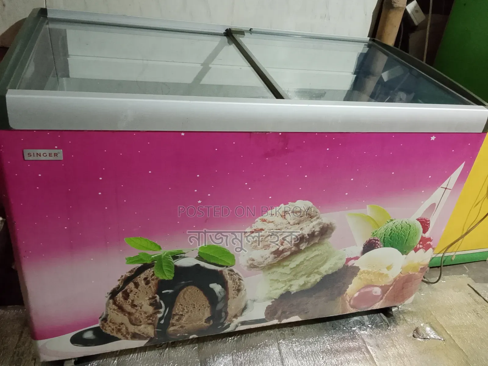 An ice cream deep freezer will be sold