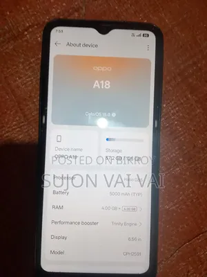 Oppo A18 128 GB Black