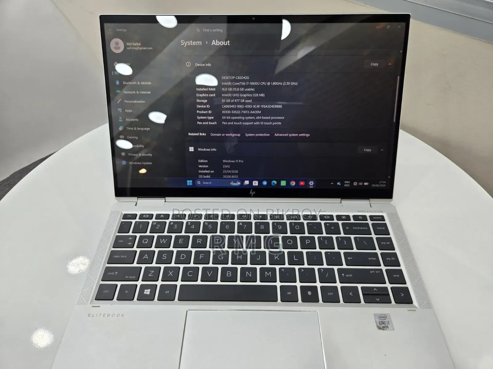 Laptop HP EliteBook 1040 16GB Intel Core I7 SSD 512GB