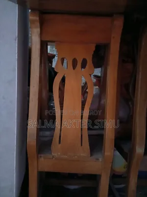 4 Chittagong Teak Wood Chairs for Sale