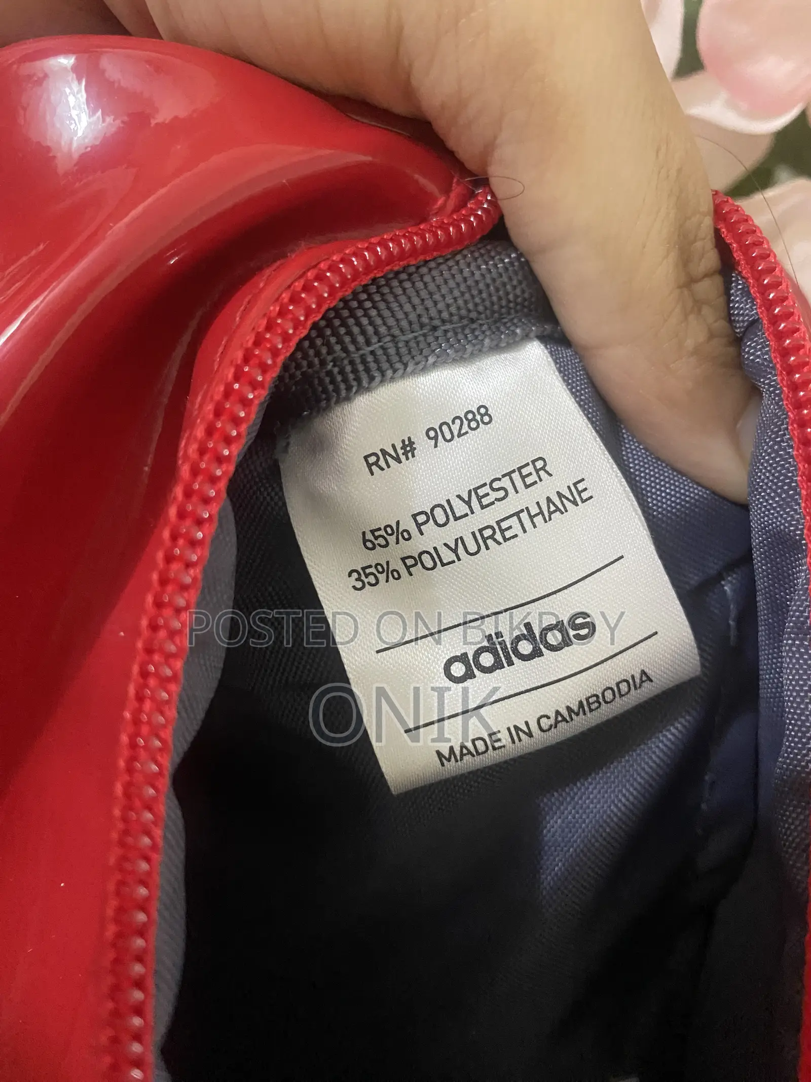 Adidas Originals Patent Trefoil Red Bag