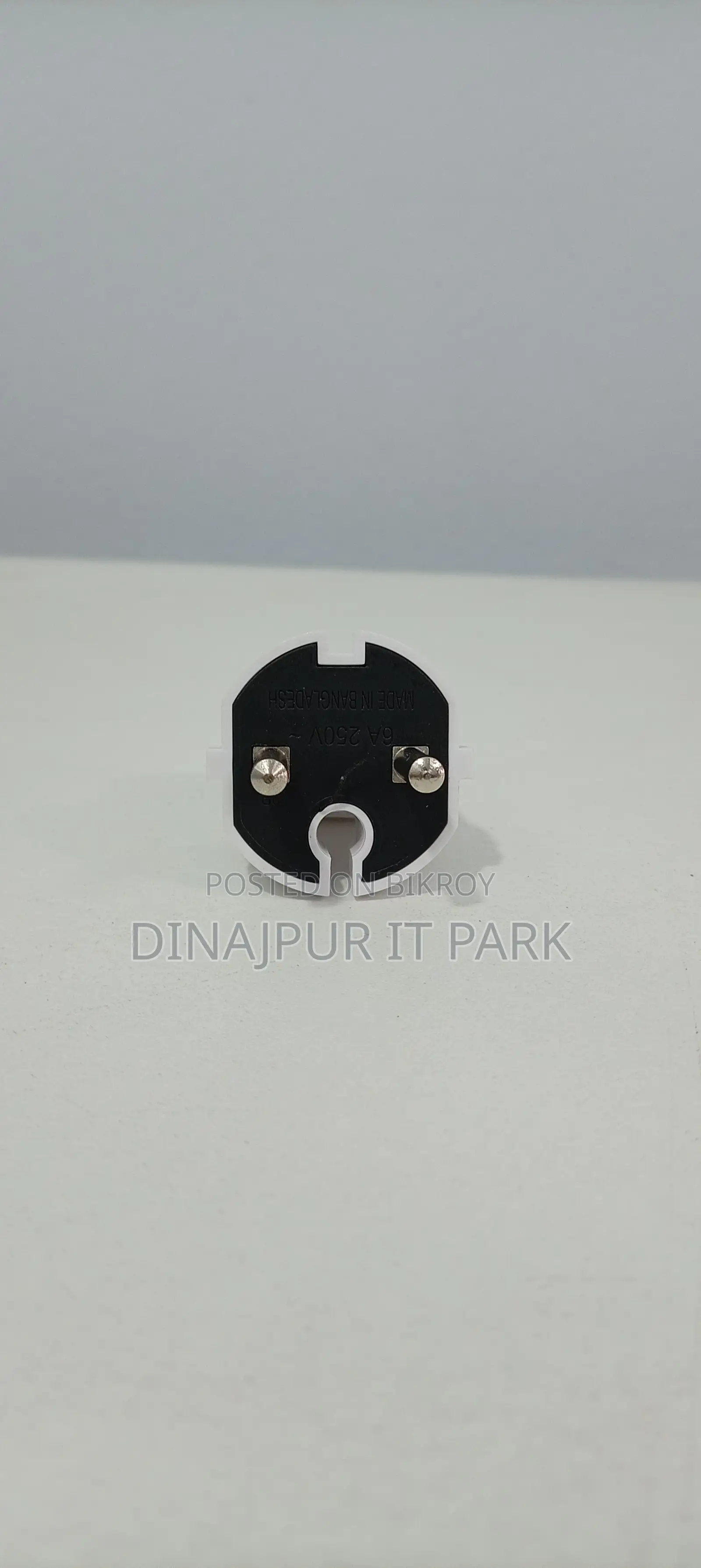 2-Pin Male Electrical Plug Top (White)