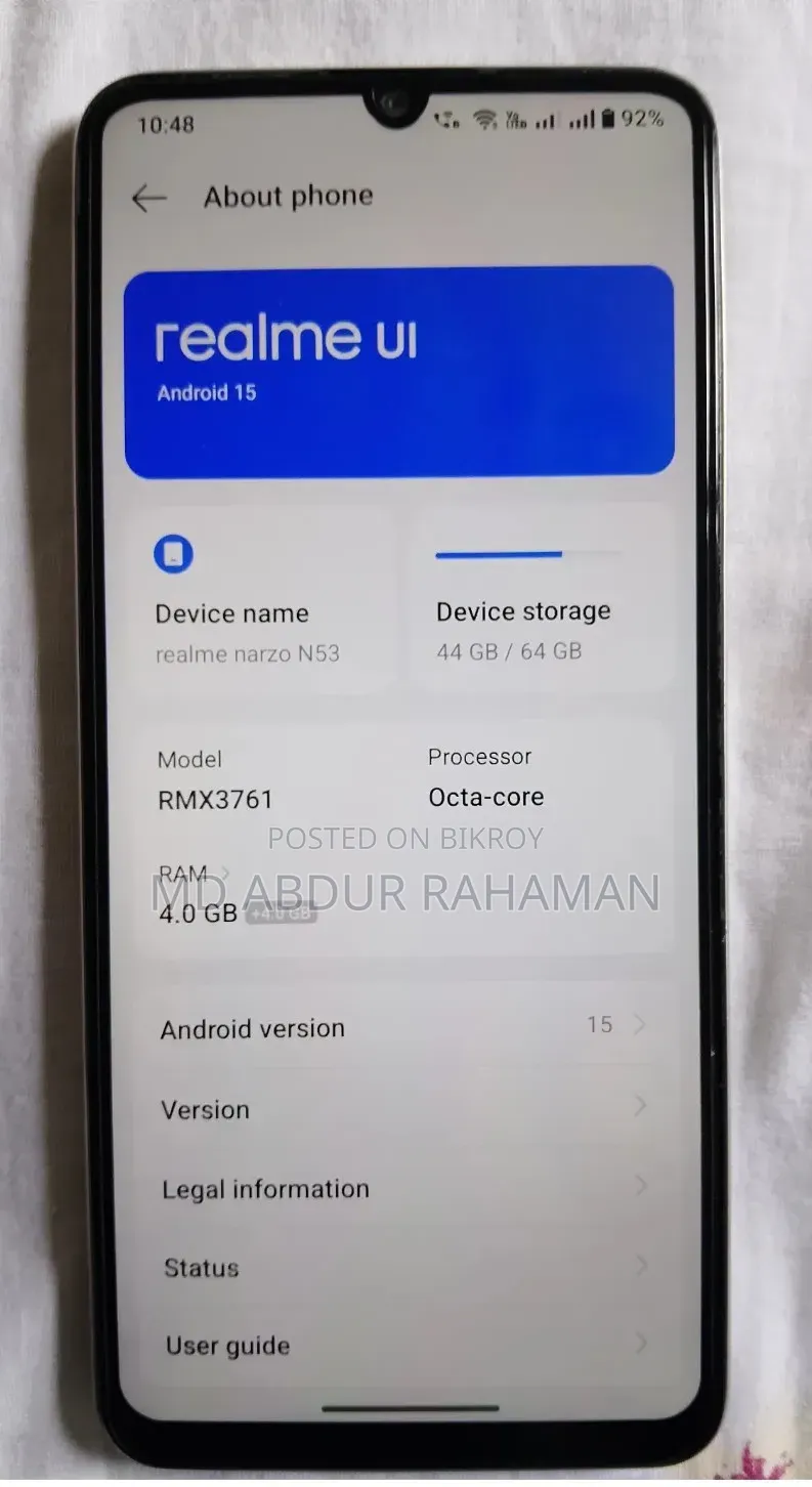 Realme Narzo N53 64 GB Gold