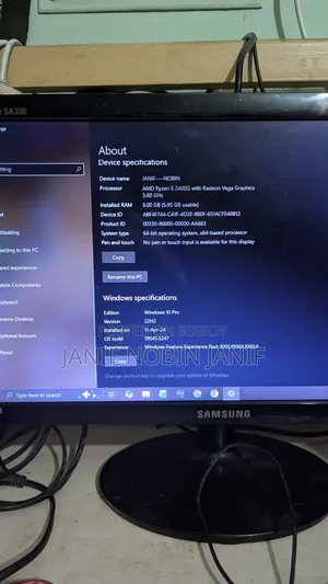 Desktop Computer MSI 8GB AMD Ryzen 5 HDD+SSD 640GB