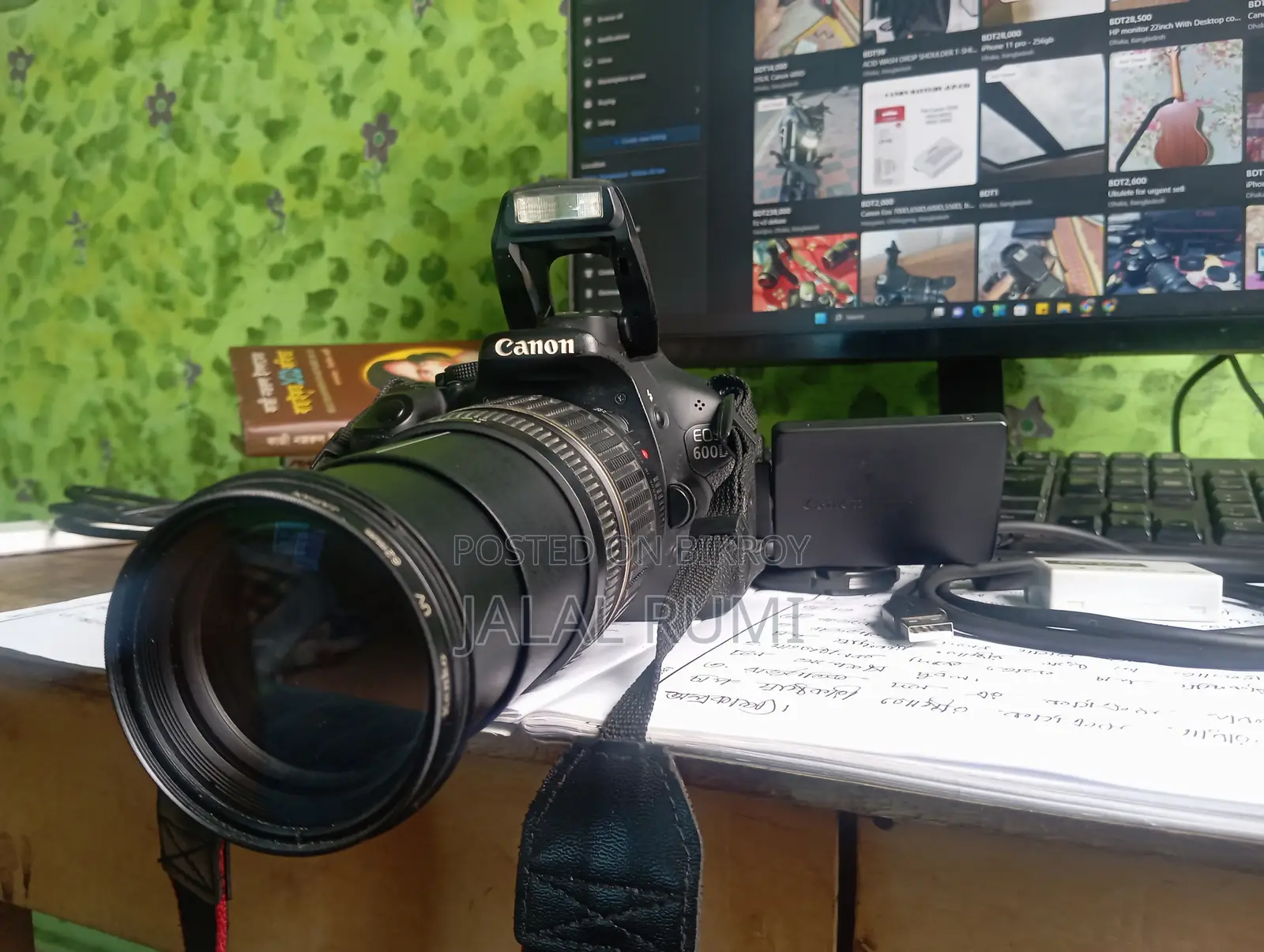 Canon 600d + Tamron 18-200mm Zoom Lens With Full Setup