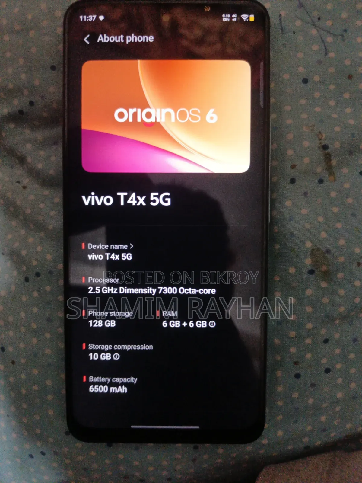 Vivo T4x 128 GB Blue