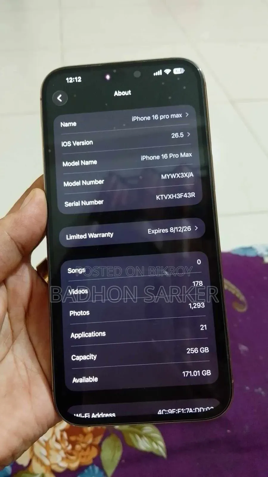 Apple iPhone 16 Pro Max 256 GB Rose Gold