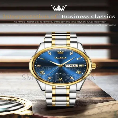Olevs 5563 Men – Silver Blue