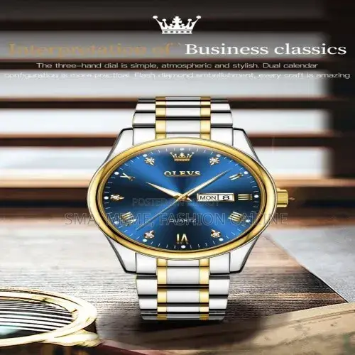 Olevs 5563 Men – Silver Blue