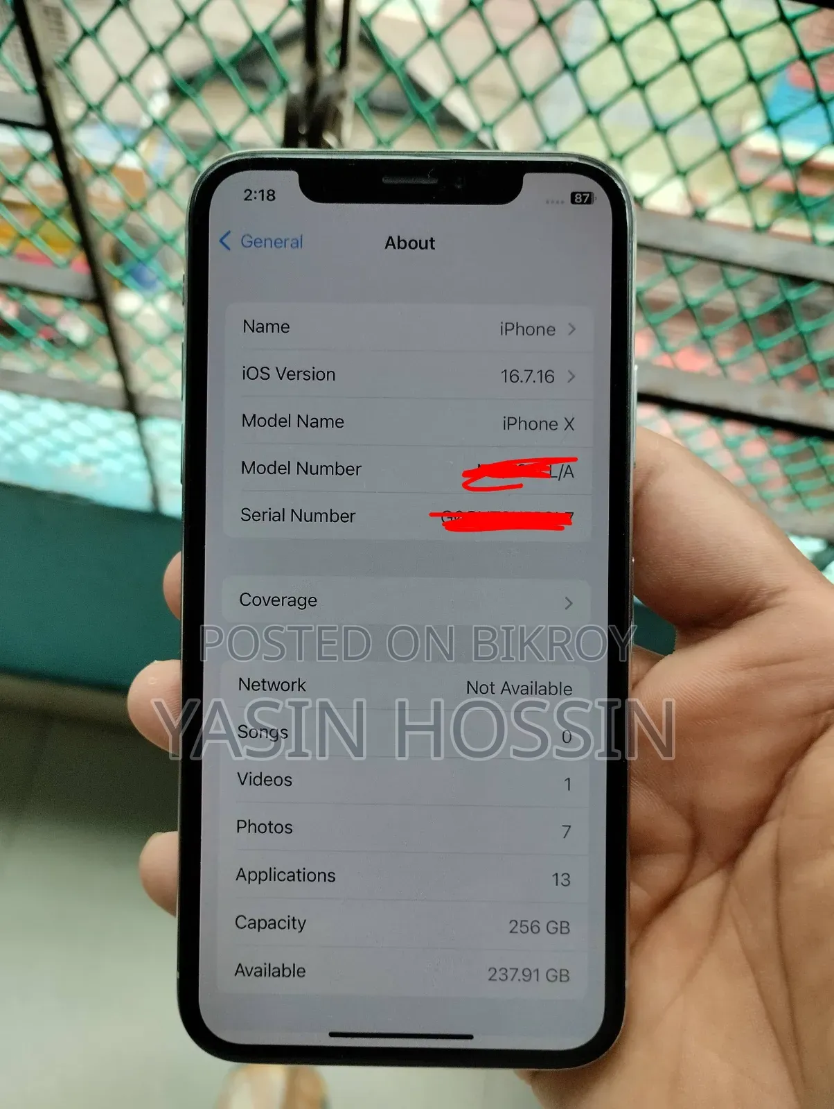 Apple iPhone X 256 GB White
