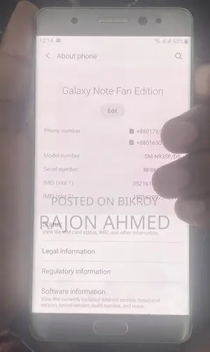 Samsung Galaxy Note FE 64 GB Gray