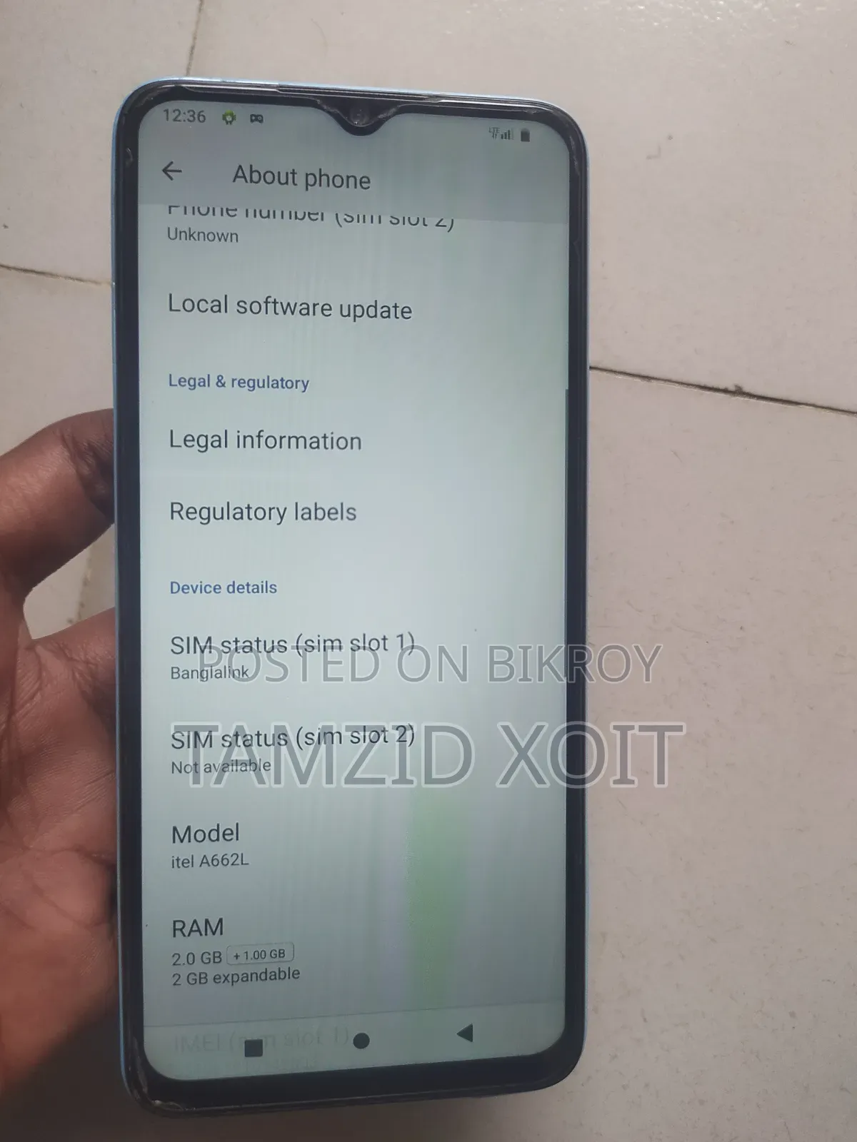 Itel A60 32 GB Blue