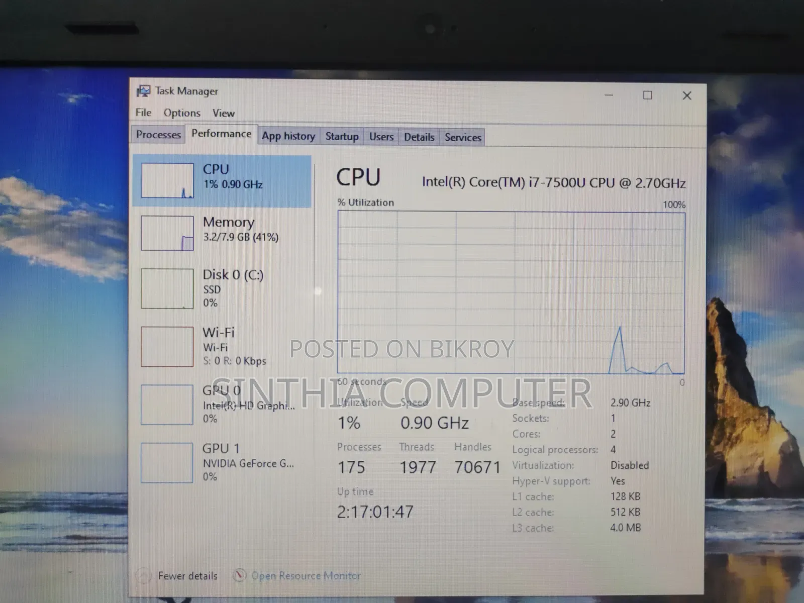 Laptop Lenovo ThinkPad E570 8GB Intel Core i7 SSD 128GB