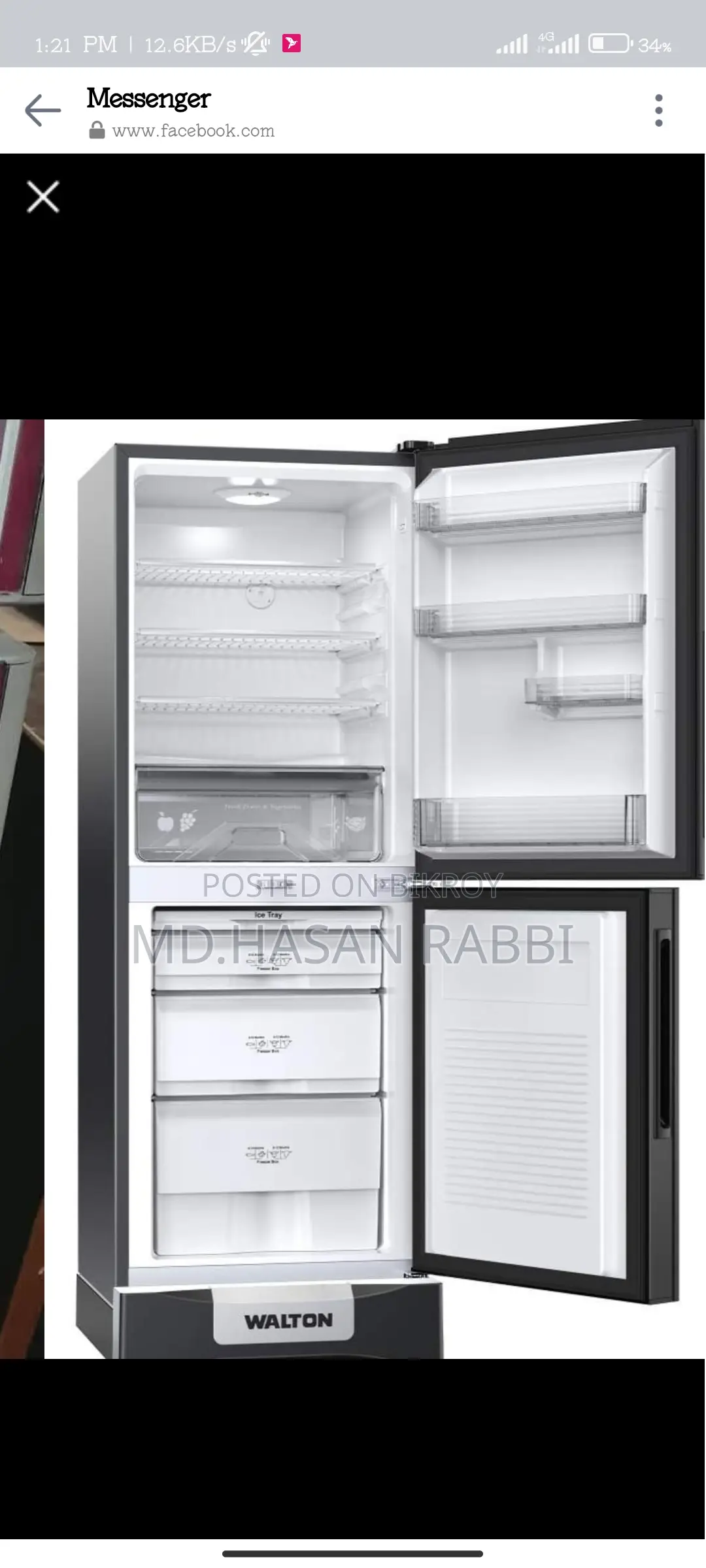Walton Refrigerator WFB 2x1