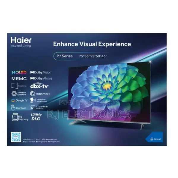 Haier 50" Bezel Less 4k Google Tv | H50p7ux