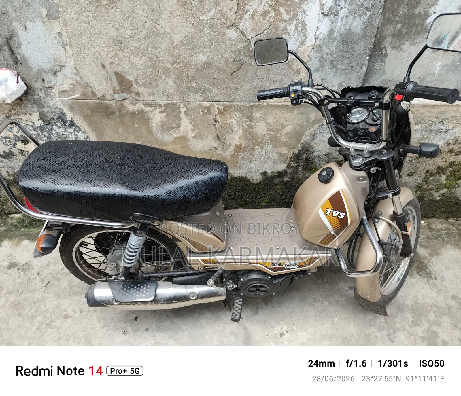 TVS XL 100 2024 Gold