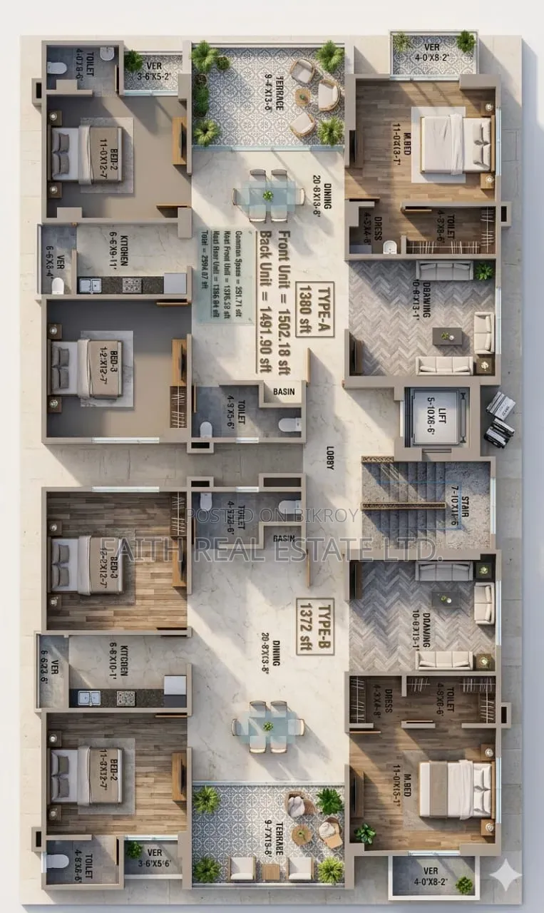 3-bedroom Apartment in Dhaka, Mirpur for sale