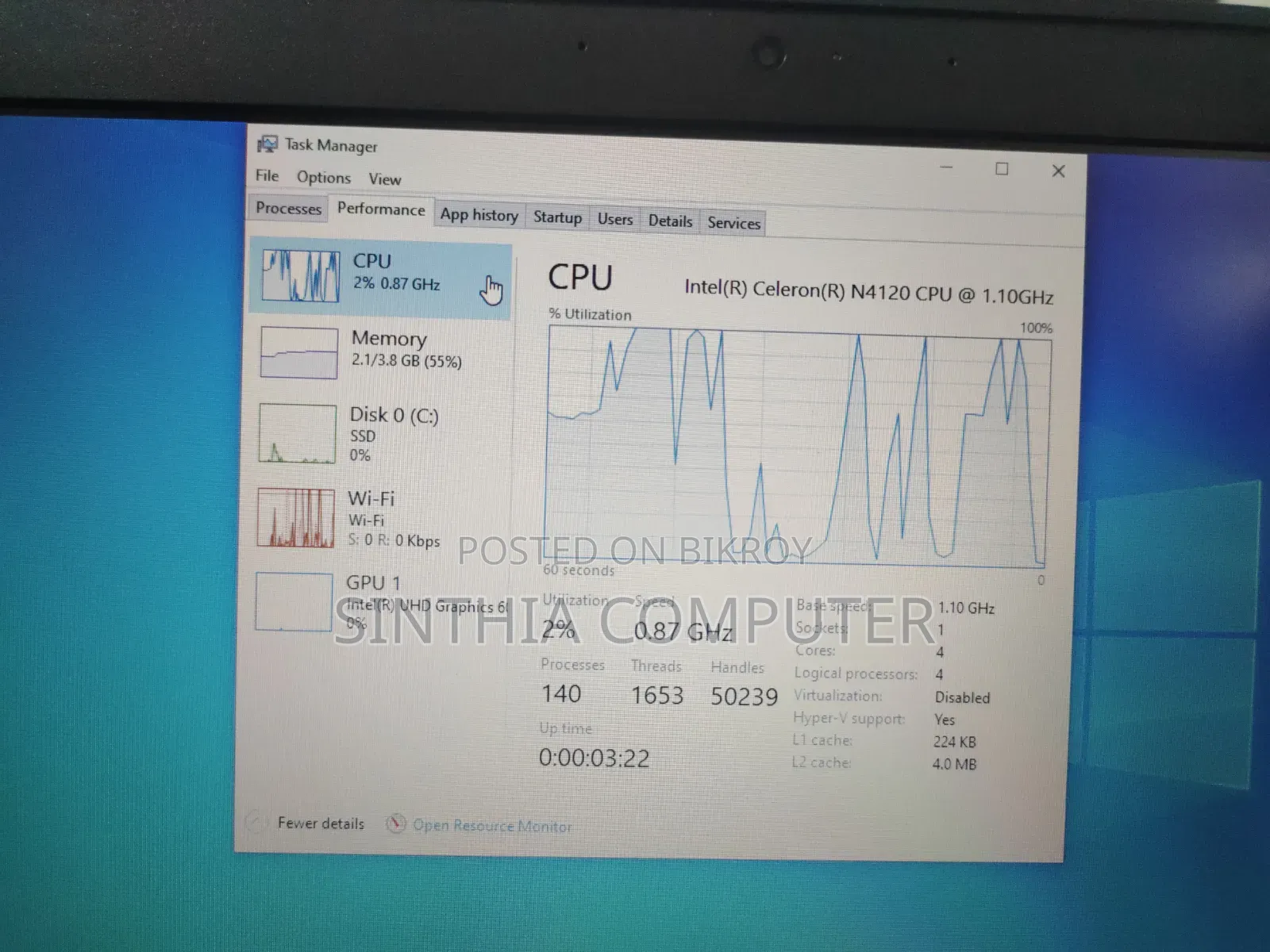 Laptop Lenovo ThinkPad 11e 4GB Intel Celeron SSHD (Hybrid) 128GB