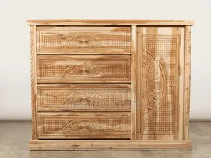 Attractive Carved Teak Wood Dresser (Unvarnished / Unpolished)