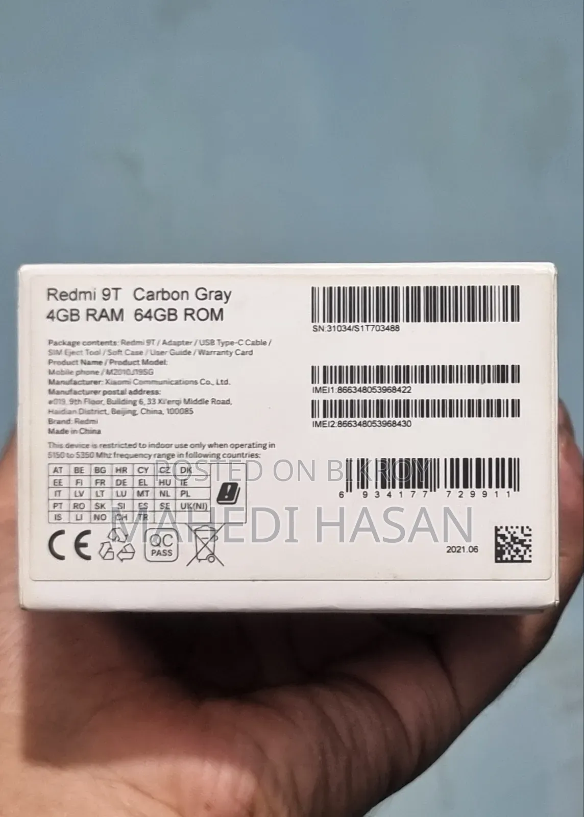 Xiaomi Redmi 9T 64 GB Gray